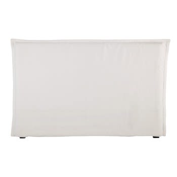 Morphée - Fodera di testata da letto bianca in lino slavato 180 cm