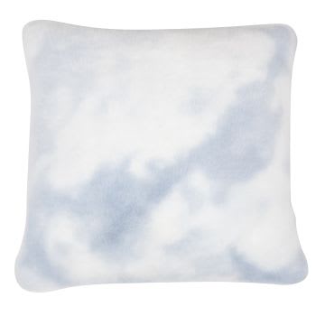 SYNNFO - Fodera per cuscino effetto pelliccia con stampa cielo azzurra ed écru 40x40 cm