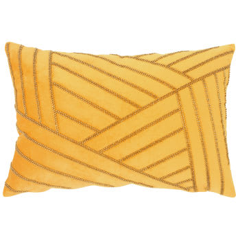 Cuscino Serie Alcatraz – Federa Ocra 40x40 Cm, Design Moderno Per Divano E Letto