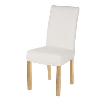 MARGAUX - Fodera per sedia in tessuto bouclé bianco, compatibile con la sedia MARGAUX