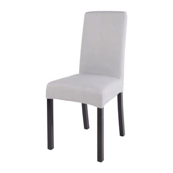 MARGAUX - Forro para cadeira de algodão cinzento, compatível com a cadeira MARGAUX