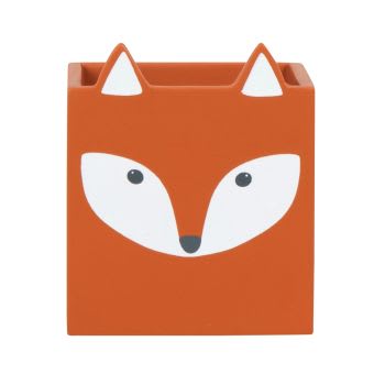 FOX - Set van 2 - Pennenbakje in de vorm van een vos - oranje