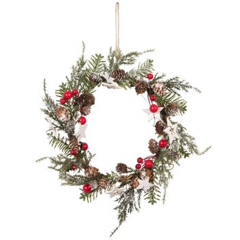 Frosted Effect Christmas Crown 18x18