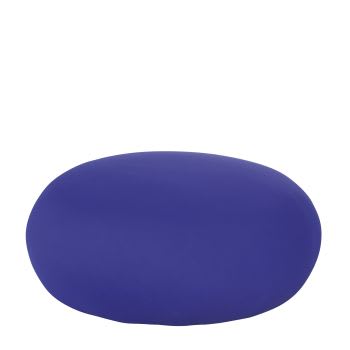 Dmora Pouf Contenitore Rotondo. In Velluto Blu E Struttura In Metallo  Verniciato Oro. 41x41x38 cm Blu