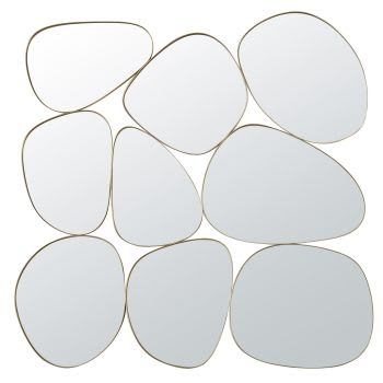 GALIA - Specchi ovali in metallo dorato 120x120 cm