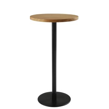 Element Business - Gamba tavolo alto in metallo nero, h 100 cm