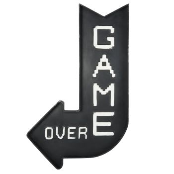 GAMER - Wandschild Pfeil, schwarz und weiß 50x82