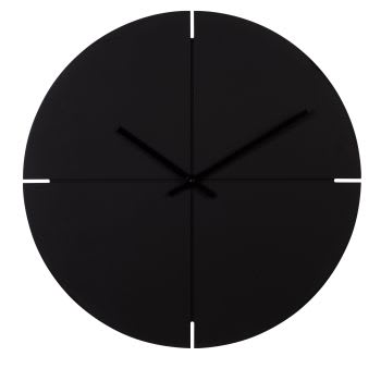 GASPARD - Horloge murale ronde noire D51