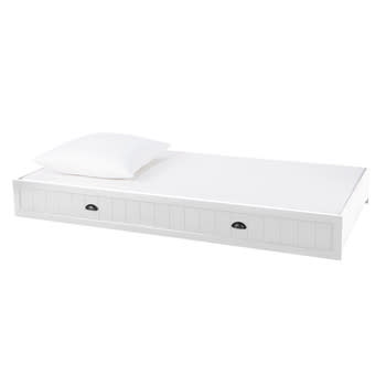Newport - Gavetão de arrumação e cama suplente branco 90x180 cm