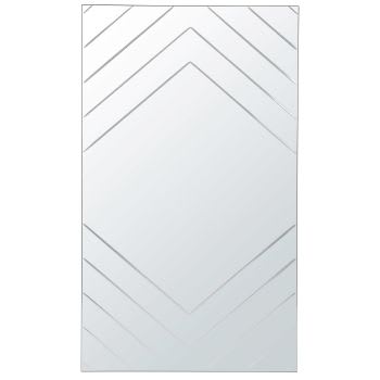 ELIOT - Gegraveerde rechthoekige spiegel, 70 x 120 cm