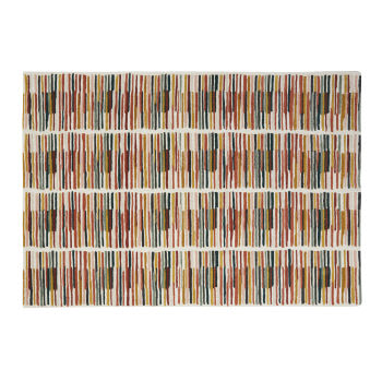 MOLICEIROS - Getuft tapijt van wol en katoen met meerkleurige motieven 160 x 230 cm