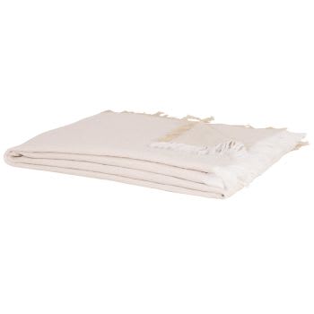 SEREFLI - Gewebte Decke aus Baumwolle, zweifarbig, 170x130cm