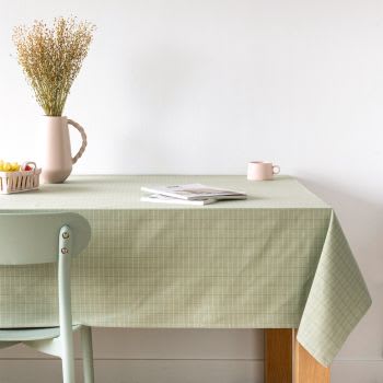 SIENNES - Gewebte Tischdecke aus Baumwolle mit Karomuster, 150x250cm