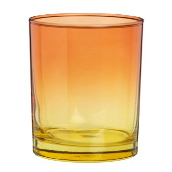 Set van 3 - Glas, geel en oranje tie-and-dye