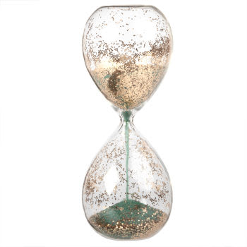 Glass and Golden Egg Timer