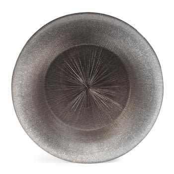Glitter - Set of 6 - GLITTER grey glass dinner plate D 28 cm