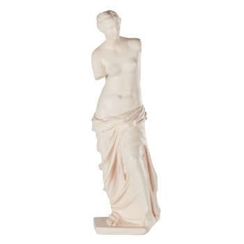 PAULINE - Göttinnen-Statue aus rosa- und beigefarbenem Polyresin, H63cm