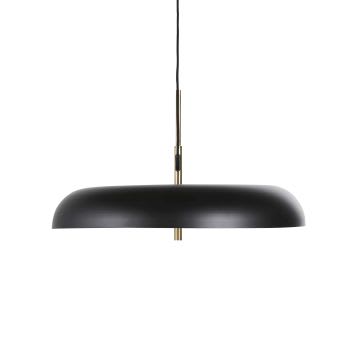 Urana - Gouden en zwarte metalen hanglamp, D62