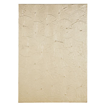 PESINA - Goudkleurig abstract doek 91 x 131 cm