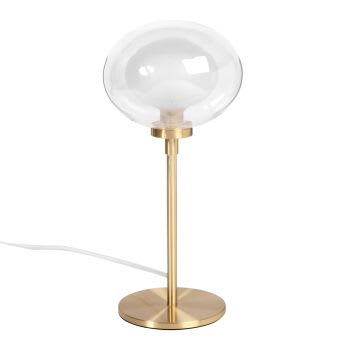 Naos - Goudkleurige metalen lamp met glazen bol