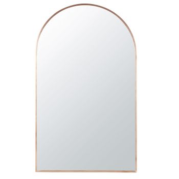 TOLEDA - Grand miroir arche en métal cuivré 110x180
