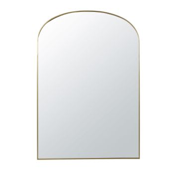 ALINA - Grand miroir arche en métal doré 118x170