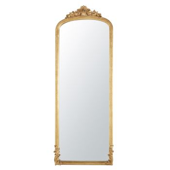 OMERA - Grand miroir rectangulaire à moulures dorées 168 x 64 