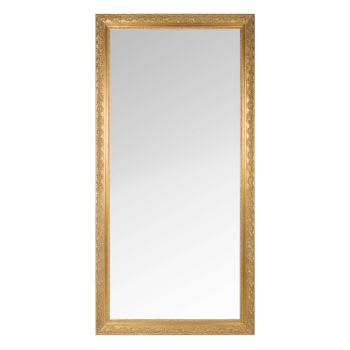 VALENTINE - Grand miroir rectangulaire à moulures dorées 90x180