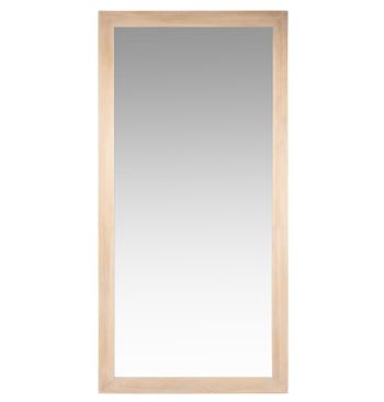LAURE - Grand miroir rectangulaire en bois de paulownia 90x180