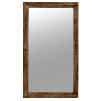TANZANIA - Grand miroir rectangulaire en bois de paulownia clair 105x181