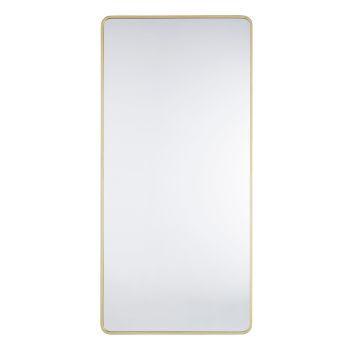 RIVERSIDE - Grand miroir rectangulaire en métal doré 81x171