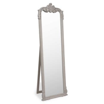Elina - Grand miroir rectangulaire sur pied à moulures 54x178