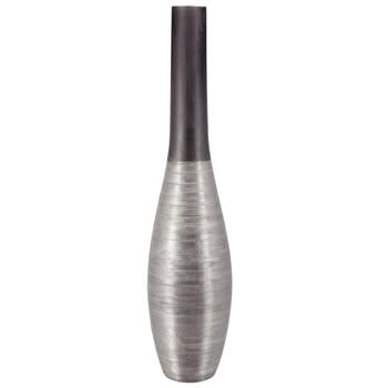    - Grand vase en argile argenté H 76 cm