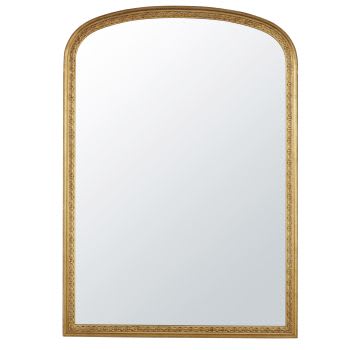 Grande specchio rettangolare con modanature dorate 120x170 cm