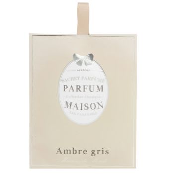 Médaillon - Set van 4 - Grijs geparfumeerd MÉDAILLON zakje met grijze amber-aroma