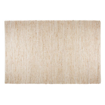 Barcelone - Groot tapijt beige geweven katoenen 200x300cm