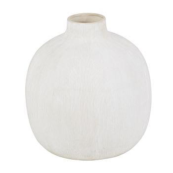 SARTENE - Große vase aus ecrufarbenem Dolomit, H40cm