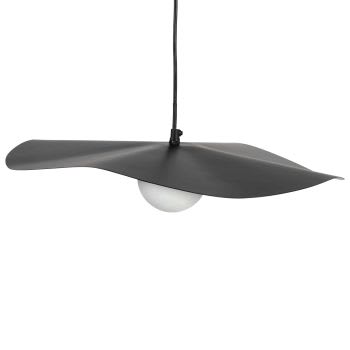KIROVANA - Hanglamp van zwart metaal met matte bol