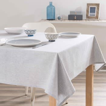 HOME light grey cotton tablecloth 150 x 250 cm