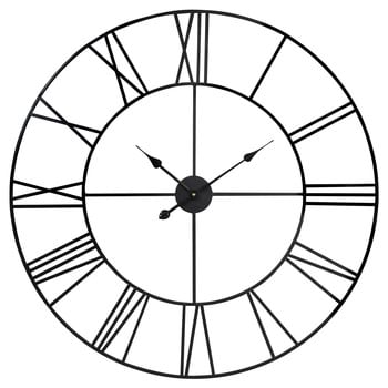 TEXAS - Horloge murale en métal noir D88