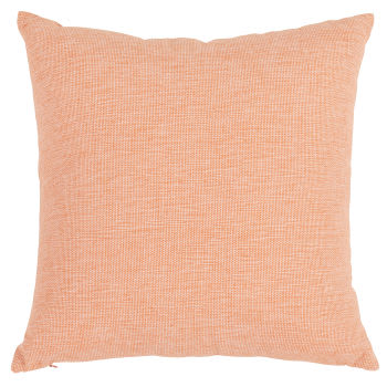 Lot De 2 Housses De Coussin 40x40 Cm En Imitation Lin (polyester) - Fermeture Zip Cachée - Déco Salon/chambre, Couleur Beige