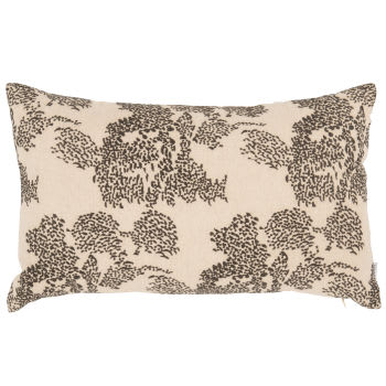 Kirsty - Housse de coussin motif brodé noir 50x30