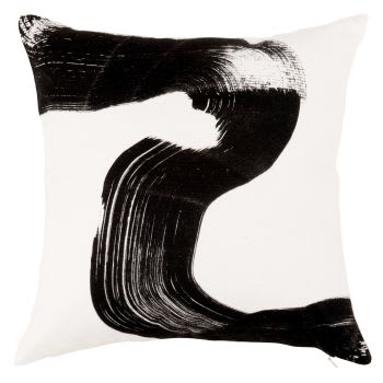 Jude - Housse de coussin motif  noir et blanc 40x40