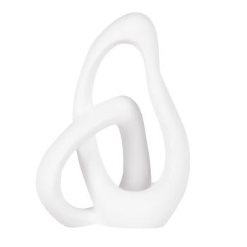 Ikaria - Figura abstracta de cerámica blanca Alt. 25