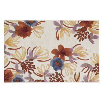 PERELLE - Jacquard-Outdoor-Teppich mit mehrfarbigem Blumenmotiv, 160x230cm