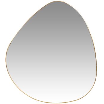 JUDE - Organischer Spiegel aus goldfarbenem Metall, 42x42cm