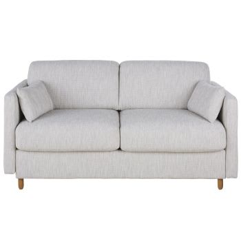 sofá cama confort de tela color gris