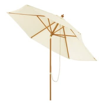 Palma - Kantelbare parasol van aluminium en ecru stof 3x3 m