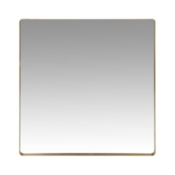 KARL - Specchio in metallo dorato, 70x70 cm