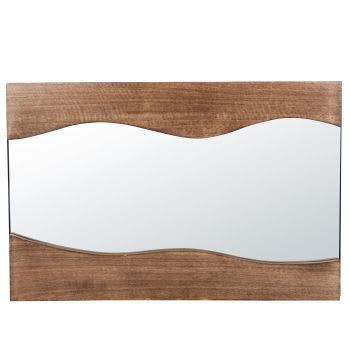 KAWASAKI - Miroir rectangulaire en bois de manguier 45x71